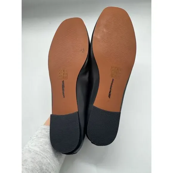 NWD Madewell The Greta Ballet Flat Size 8 True Black Leather - Picture 9 of 12